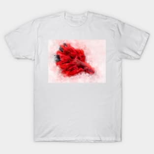 Red Betta Fish watercolor T-Shirt